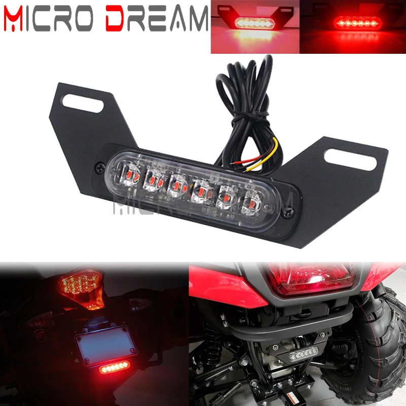 

Motorcycle B6 License Plate Auxiliary Burst Flash Brake Light LED Taillight Universal For Harley Honda Yamaha Kawasaki Suzuki