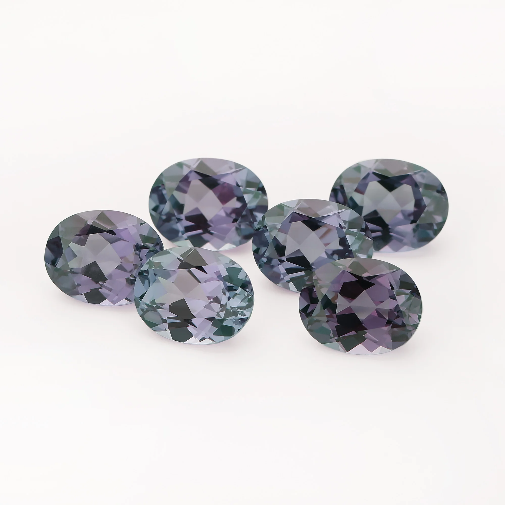 1PCS Simulated Alexandrite Oval Faceted Stone,Color Change Stone,June Birthstone,Unique Gemstone,Loose Stone 4120145