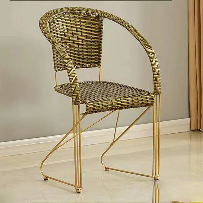 شرفة في الهواء الطلق كرسي الروطان المقوى كرسي مسند الظهر مكتب المنزل المستقرة غير متعب