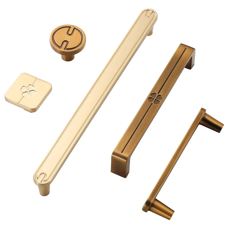 Vintage Zinc Alloy Furniture Handles Kitchen Cabinet Door Knob Drawer Pulls Home Hardware Accessories Hole Center 96/128/192mm