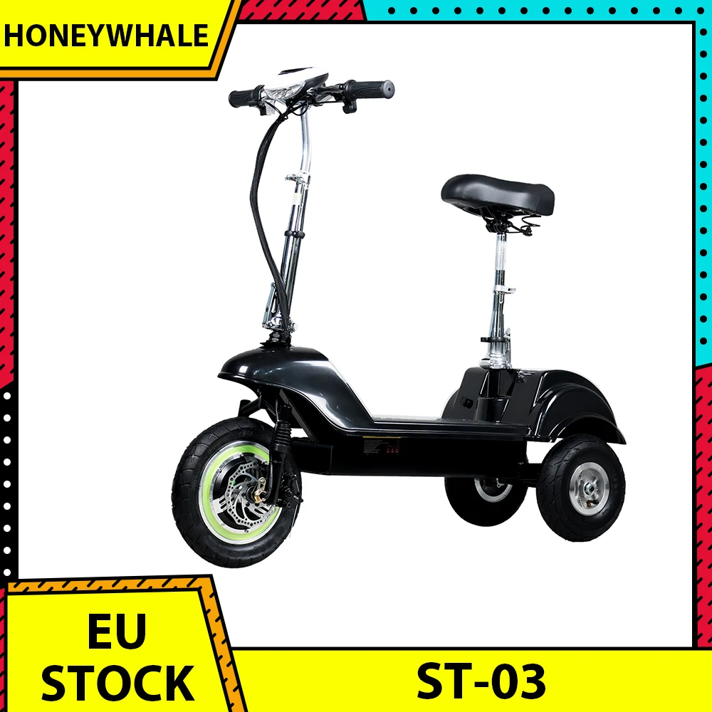 HONEYWHALE ST-03 Three-wheeled Electric Scooter 900W Motor 54.6V 13Ah Battery 12-inch & 10-inch Tire 30km/h Max Speed Disc Brake