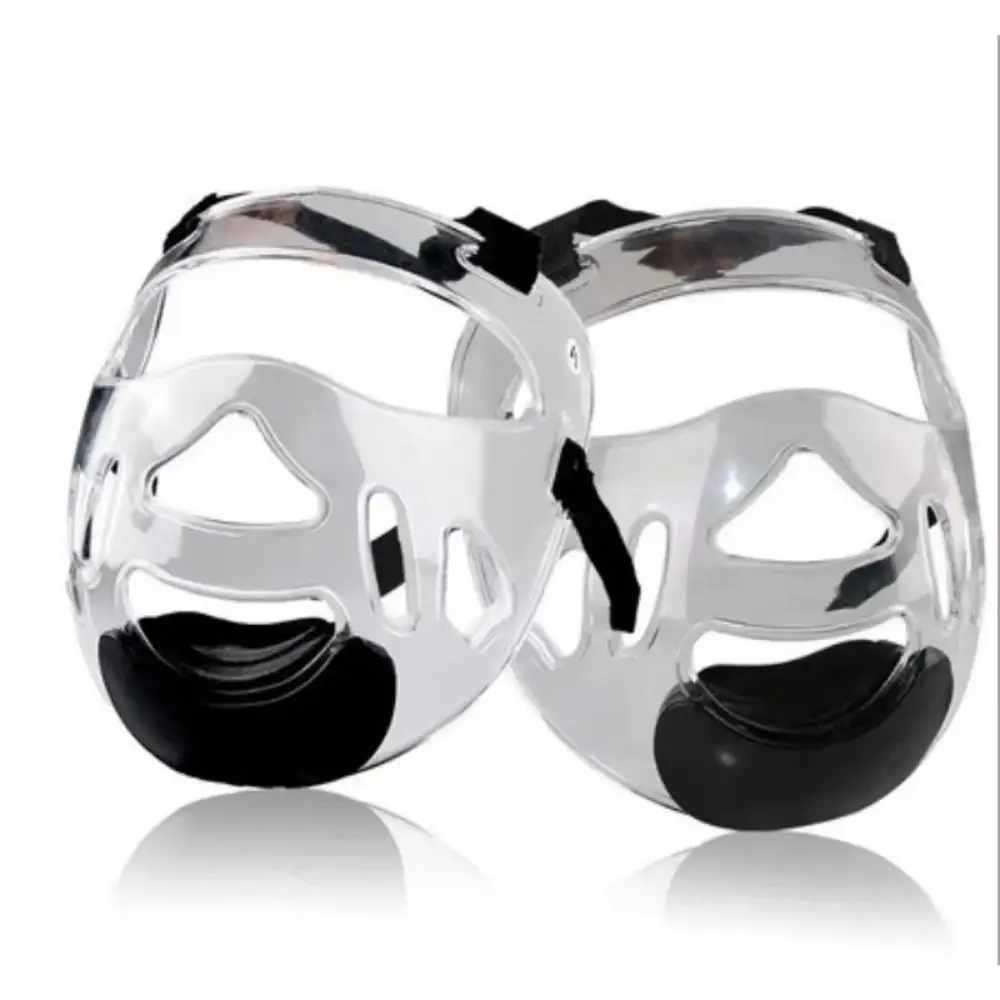 Detachable Taekwondo Face Shield Removable Thickening Head Protector Adjustable Shock Absorption Protective Mask Face Guard