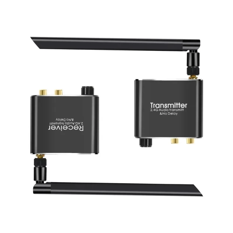 Transmetteur et récepteur de musique Audio Wifi sans fil 2.4ghz, avec adaptateur Audio sans fil R/L RCA 3.5mm pour DVD TV ordinateur CD
