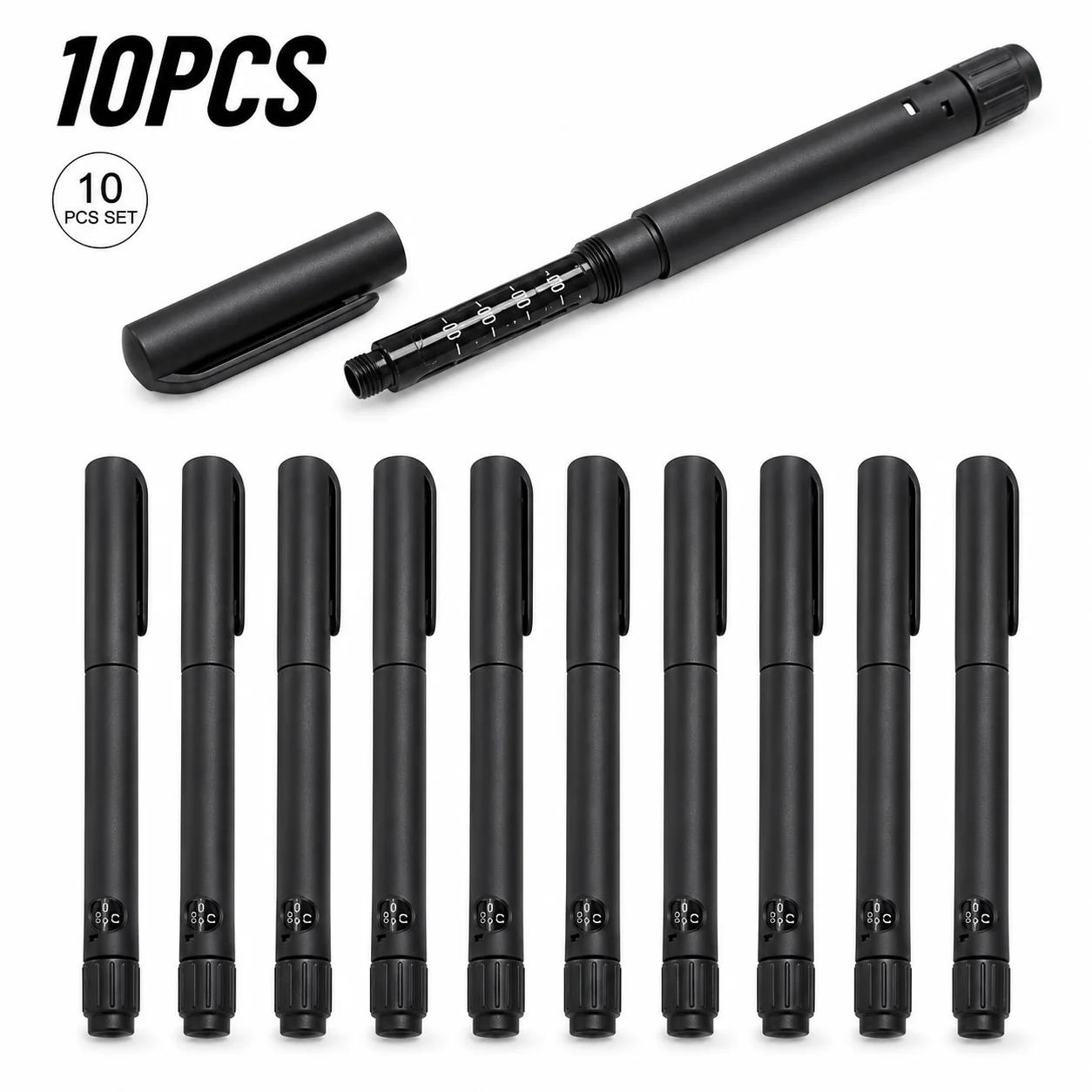 10PCS D3 Disposable Insulin Injection Pens 60IU Compatible with Universal 3ML Cartridges Portable Magic Beauty Injection Pen