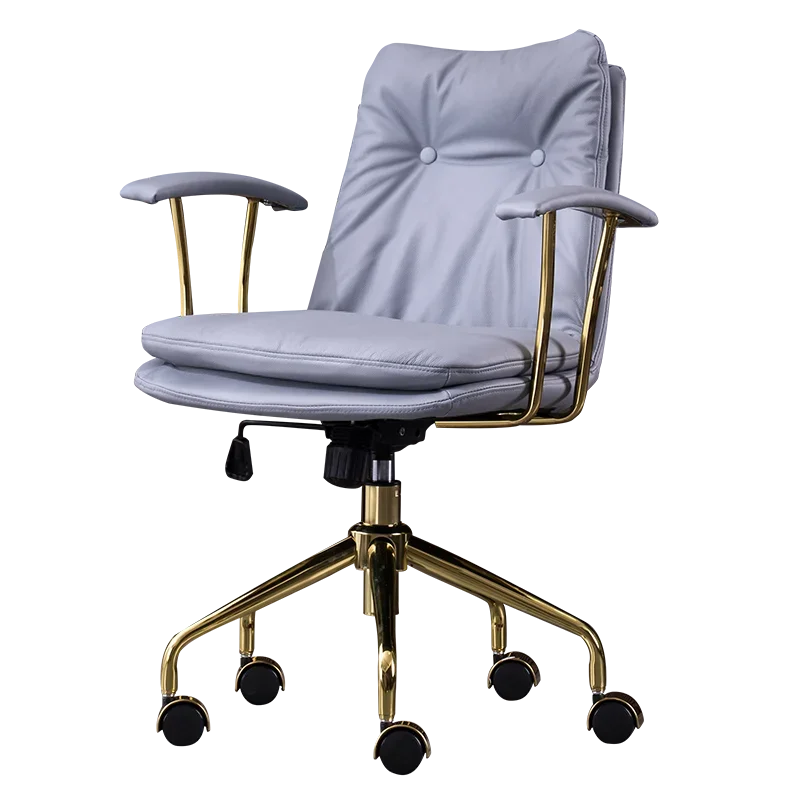 Kursi Kantor Mewah Ringan Kulit Desain Komputer Modern Kursi Kantor Nordik Pernapasan Dapat Disesuaikan Perabotan Rumah Silla Gamer