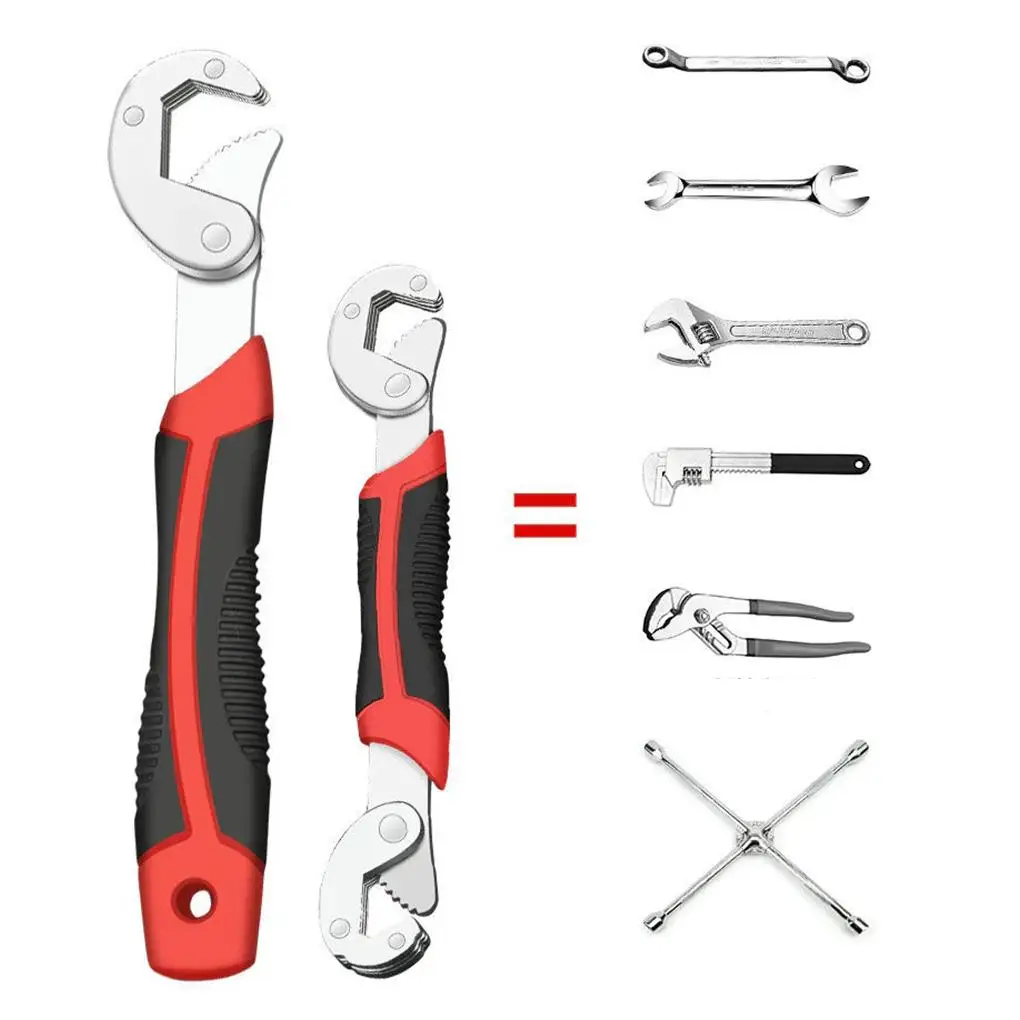 Universal Key Pipe Wrench 8-22 / 22-32mm Open End Spanner Set High-carbon Steel 45#steel Grip Tool Plumber Multi Hand Tool