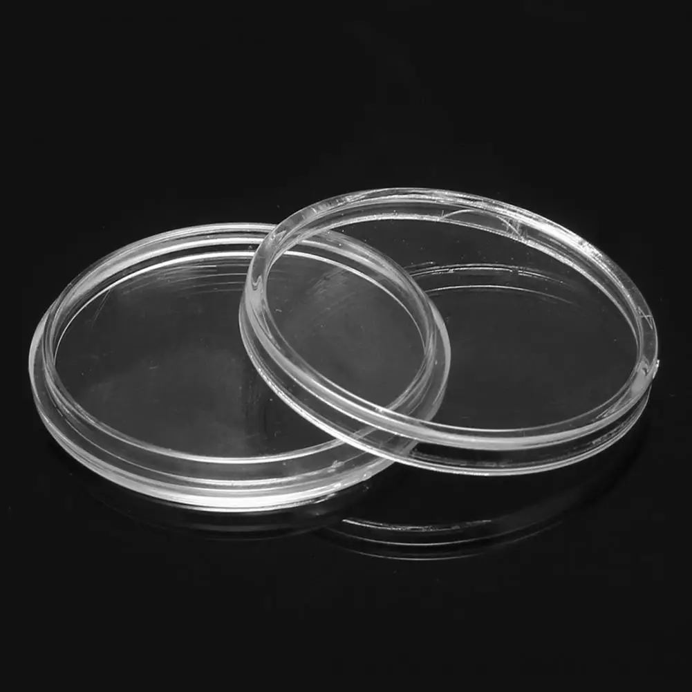 100Pcs 27mm Coin Capsules Clear Round Shaped Acrylic Creative Souvenir Coin Capsules for Award Ceremony