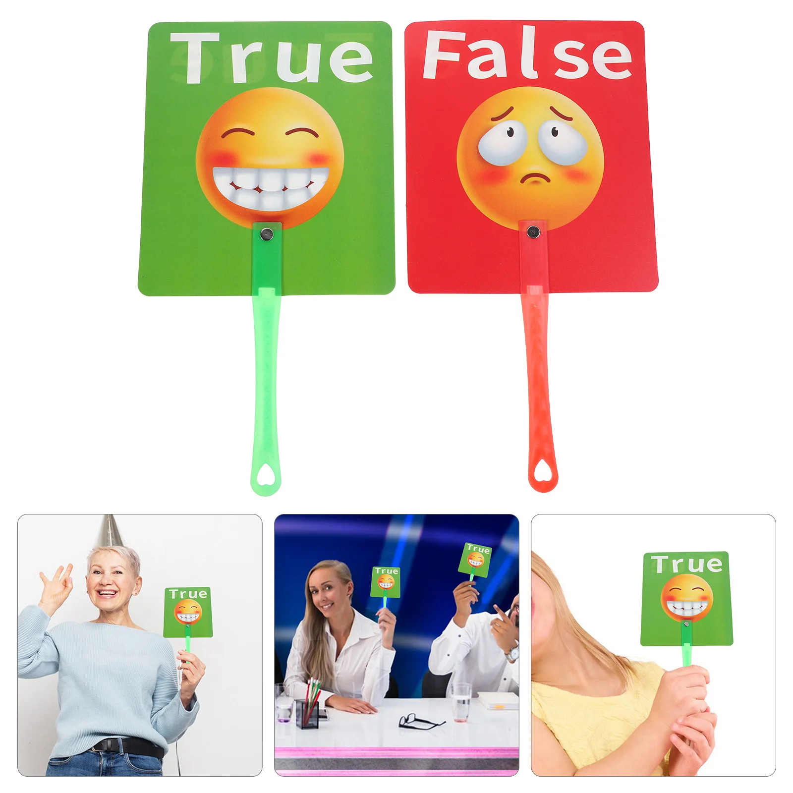 

2Pcs Plastic Early Education True False Answer Paddles Classroom Management Voting Boards Teacher Supplies for School Home