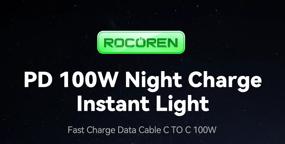 Câble USB-C 100W Rocoren LED Vert 1 Mètre – USB-C vers USB-C PD 3.1 Charge Rapide 5A 1 S31ce99cc8ab34793bae00ef69cb23e8cK Câble USB-C 100W Rocoren LED Vert 1 Mètre – USB-C vers USB-C PD 3.1 Charge Rapide 5A