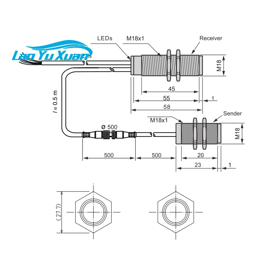 

18mm Ultrasonic Double Sheet Detection Sensor