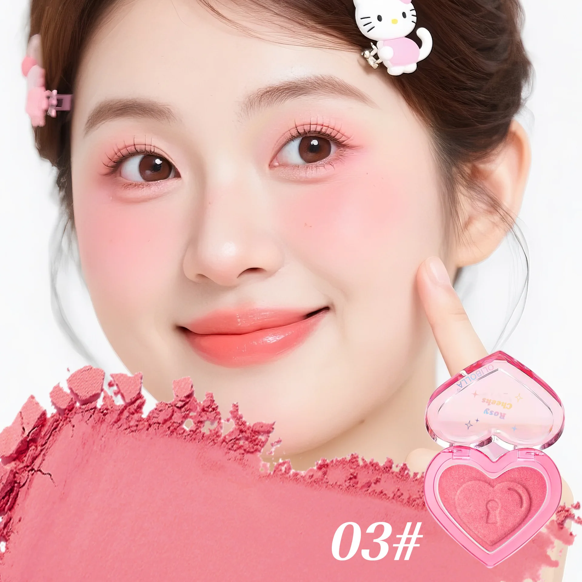 4 ألوان أحادية اللون أحمر الخدود غير اللامع لون الخد الطبيعي اشراق الوجه مقاوم للماء ماكياج الوجه أحمر الخدود مسحوق ماكياج ناعم #6