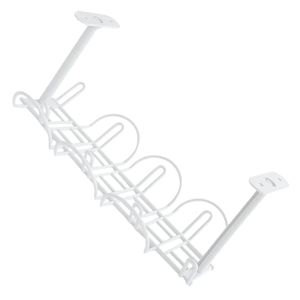 책상 아래 케이블 정리함 철제 랙 전문가용 케이블 관리 바구니 멀티탭 홀더 가정용 와이어 보관 트레이