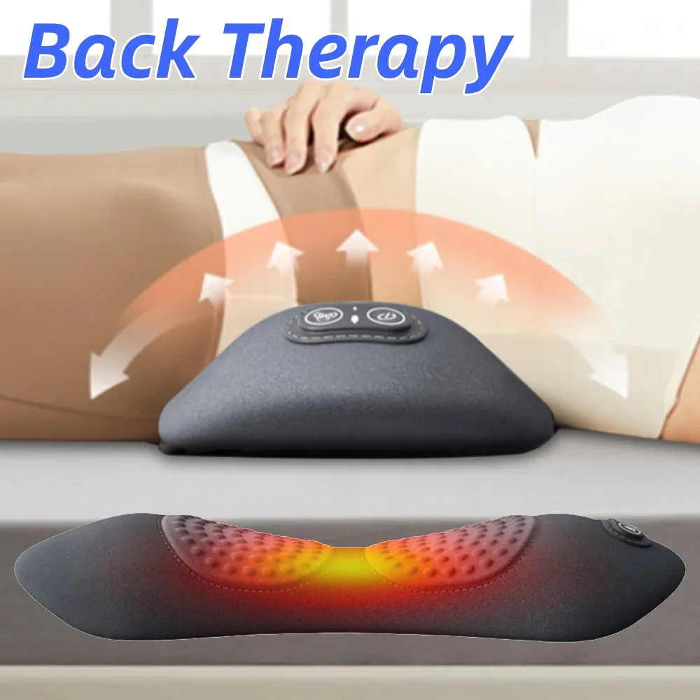 

3 в 1, подушка для поддержки спины, регулируемая высота, массажер для глубоких тканей, подушка для поясничной спины, пена с эффектом памяти, тепловая подушка для талии