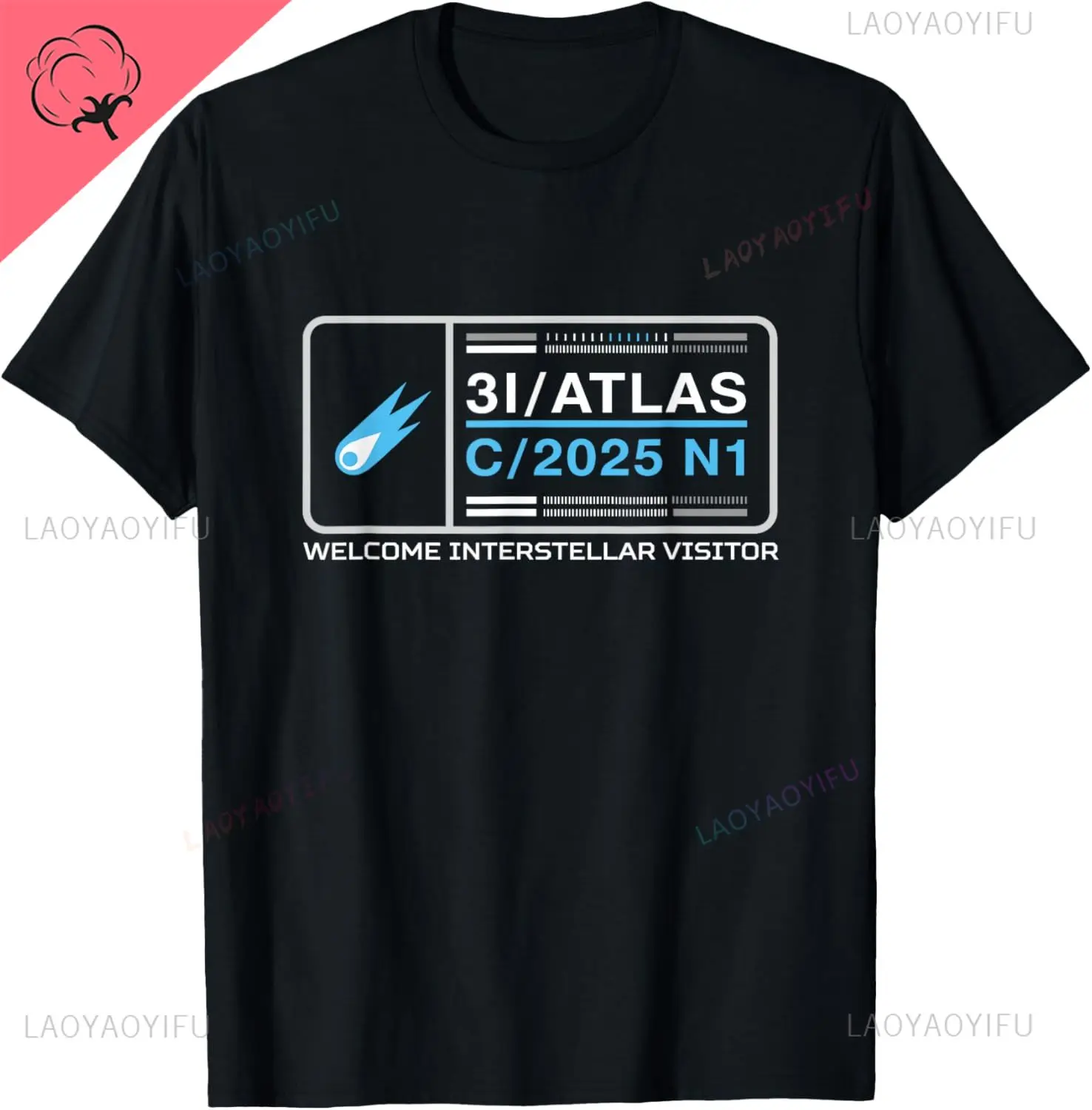 3I/Atlas C/2025 N1 Interstellar Visitor Comet Fun Space Art T-Shirt Men and Women Short Sleeves Cotton Vintage T Shirt