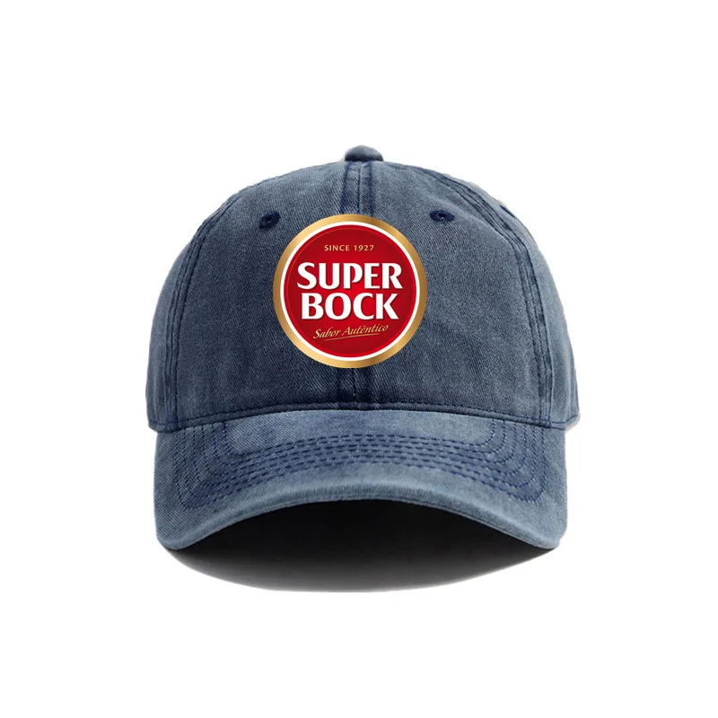 Super Bock Distressed Baseball Cap Cool Men Retro Outdoor Summer Adjustable Dad  Super Bock Since 1927 Hat