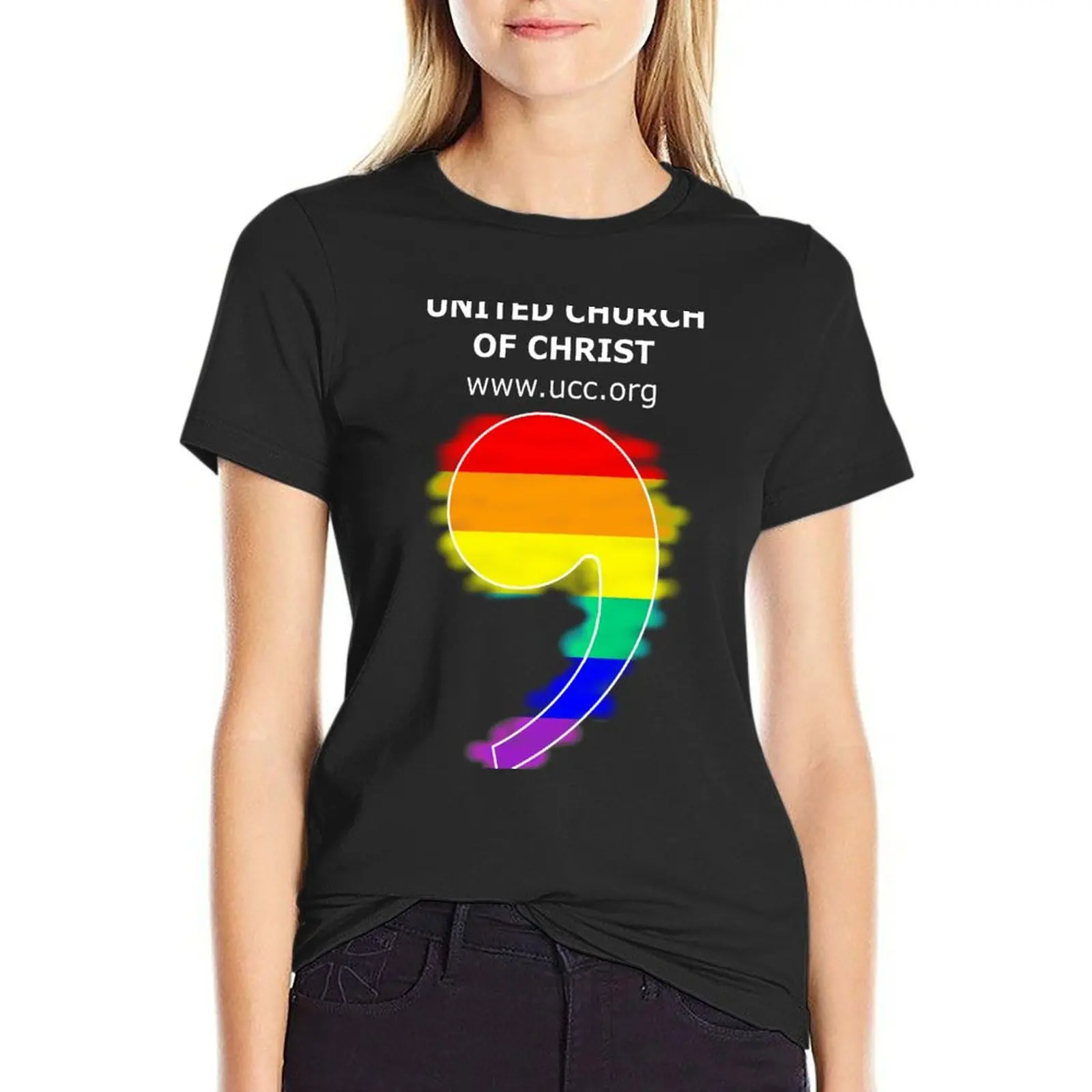 Classic Rainbow Comma T-Shirt tops shirts graphic tees aesthetic clothes Woman clothes