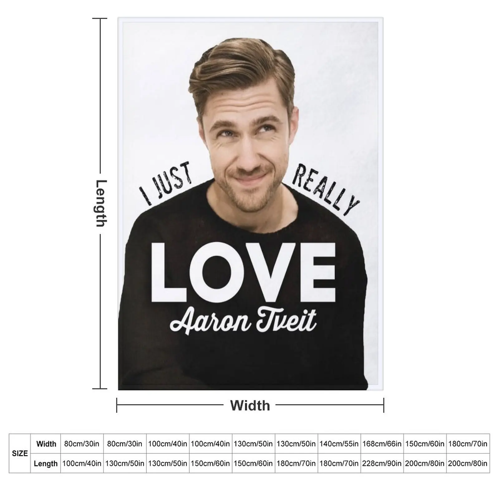 I just really love Aaron Tveit Throw Blanket Bed linens Flannel Fabric Personalized Gift Giant Sofa Blankets