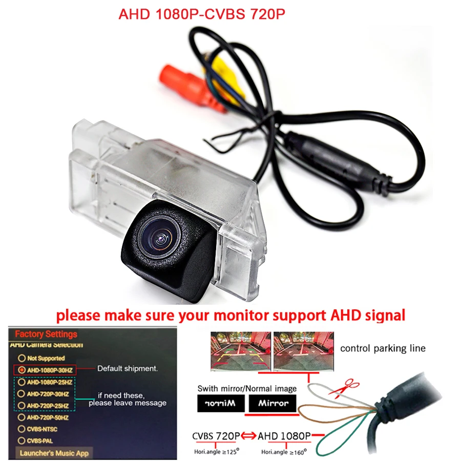 

Автомобильная камера заднего вида AHD 1920*1080P для Citroen C5 C4 C-Elysee Peugeot 301 308 408 307CC 508 хэтчбек 307 DS6 DS5LS Dynamic