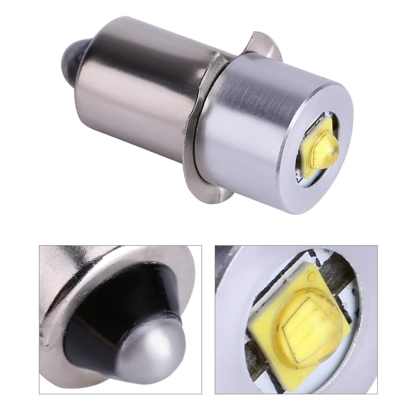 5W 6-24V P13.5S E10 LED Flashlight Bulb - High Bright Emergency Work Light Replacement for Torches