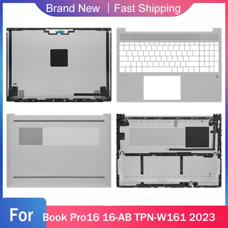 New Bottom Base Case For HP Book Pro16 16-AB TPN-W161 2023 Series Laptop LCD Back Top Cover Palmrest Upper A C D Shell Silver