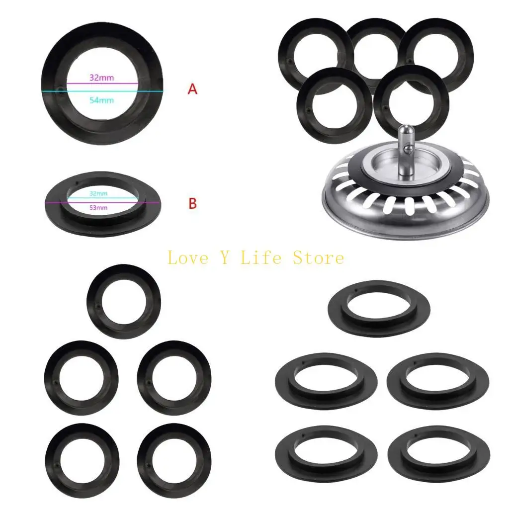 L74C 5pcs lavello cucina rondelle ricambio scarpe da ricambio affidabile per guarni scarico da cucina set gomma