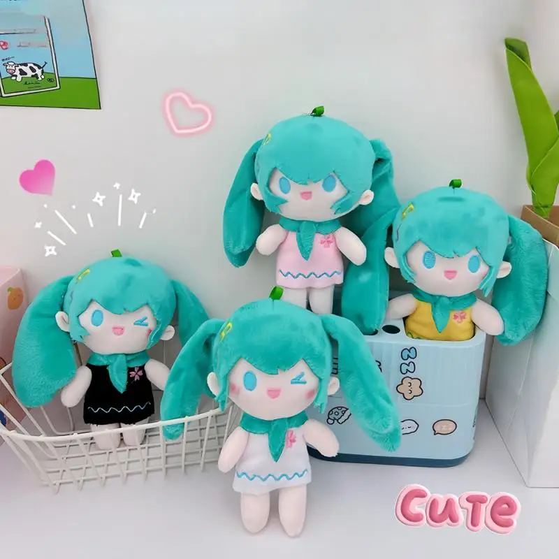 Cute Cartoon Kawaii Hatsune Miku Plush Doll Keychain Pendant Creative Plush Small Pendant Bag Hanging Decoration Gift Toy