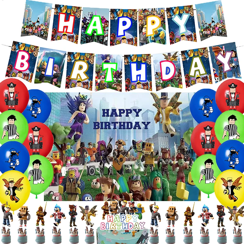 ชุดตกแต่งฉากวันเกิดธีม ROBLOX  - Party Games In Roblox บทวิจารณ์และราคา