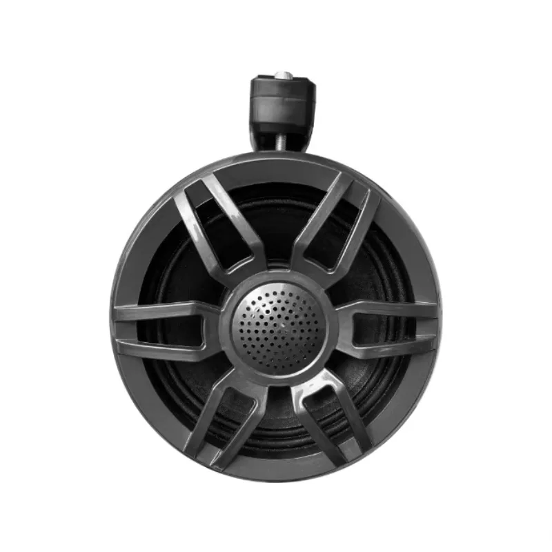 STLF 10'' Marine Wake Tower Speaker LED Light Waterproof  H-6110 Black  IP66 Wake Board for Boat ATV UTV  with Swivel