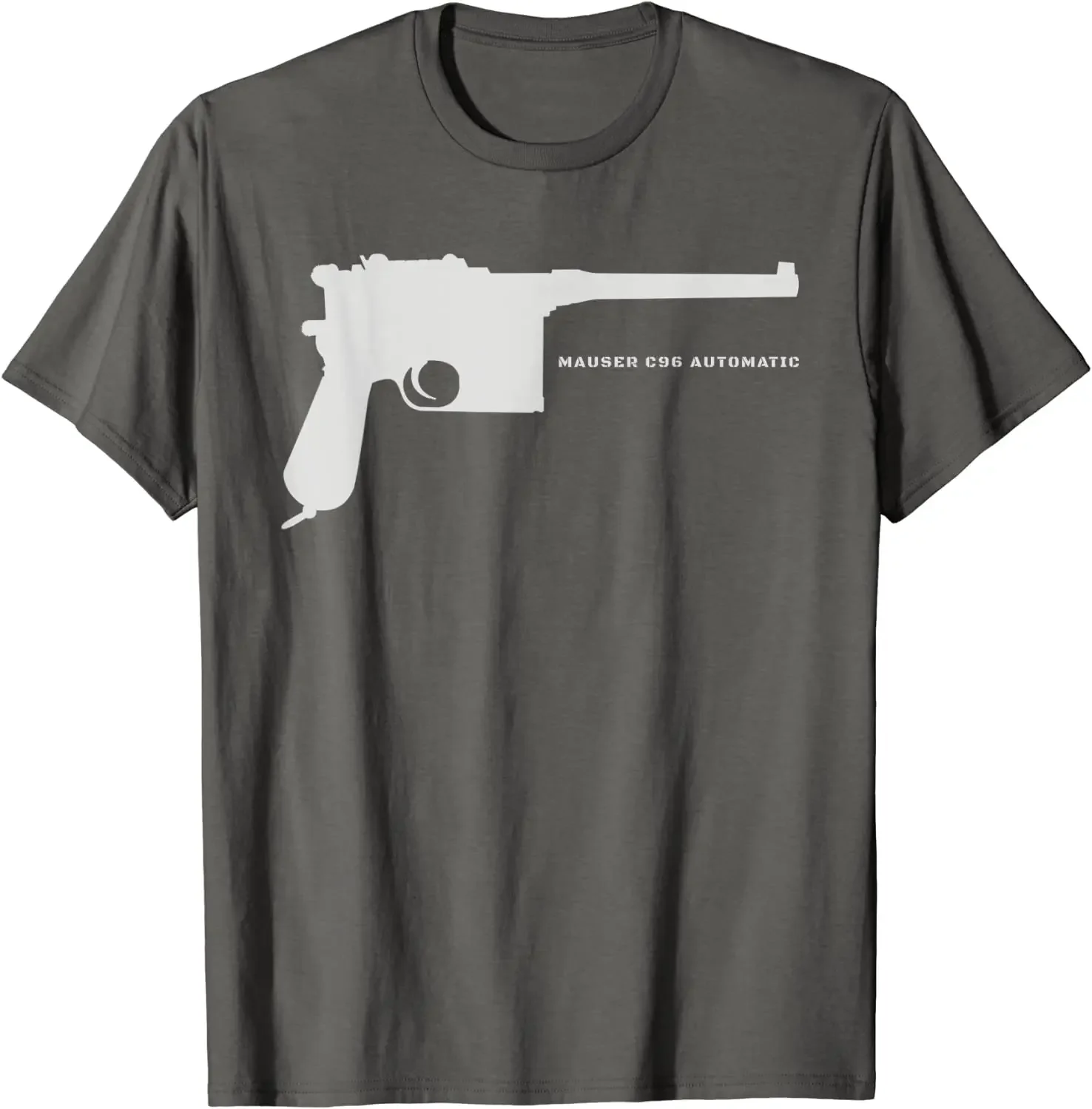 Mauser C96 Automatic WW1 German Pistol Gun Men T-Shirt Short Sleeve Casual 100% Cotton O-Neck Men Clothing