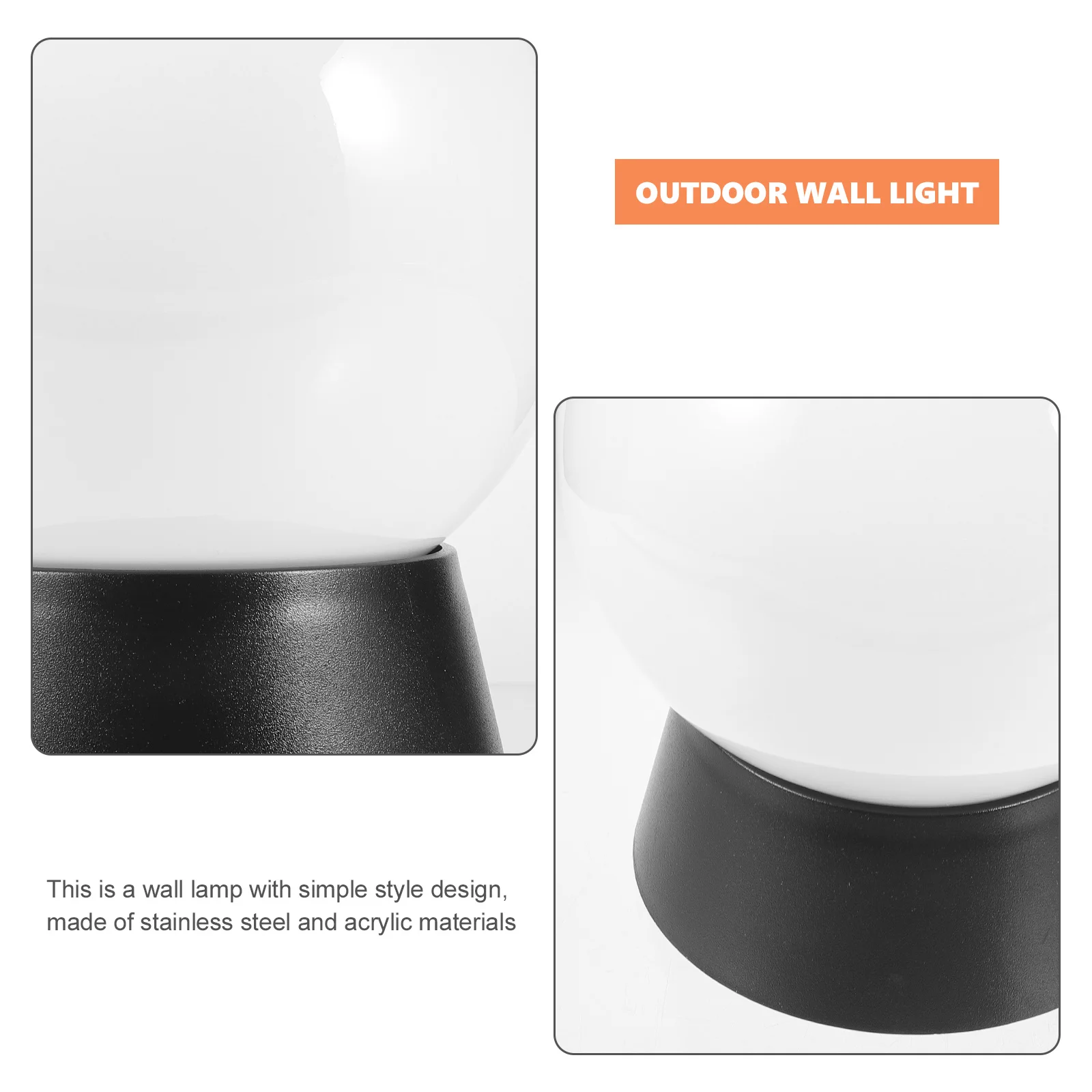 

Led Round Wall Light Stainless Steel Acrylic Modern Outdoor Wall Mounted Lamp For Garden Yard Balcony Corridor