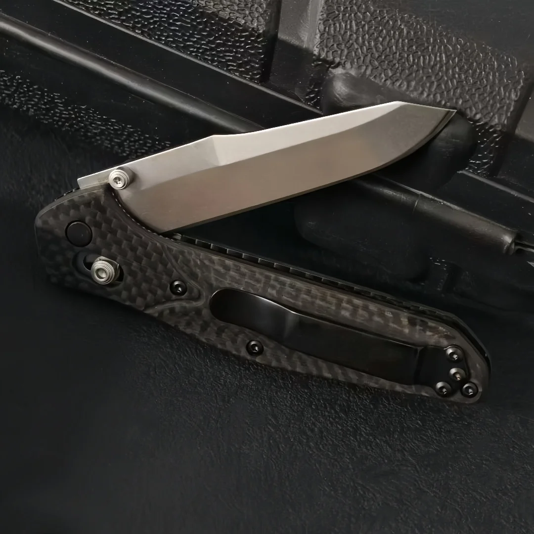 BM 940 ألياف الكربون مقبض يد واحدة سريعة فتح سكين للفرد في الهواء الطلق التكتيكية التخييم EDC سكينة سرفايفل مغامرة أدوات إنقاذ