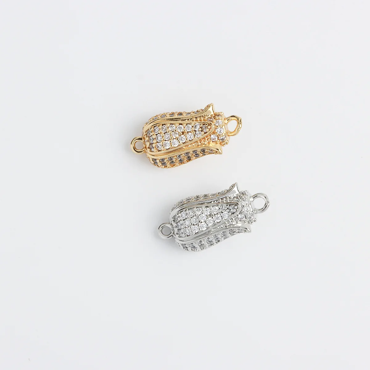 1 Piece Copper Gold-plated Tulip Insert Bar Buckle Pearl Necklace Bracelet Connecting Buckle DIY Accessories Accessories