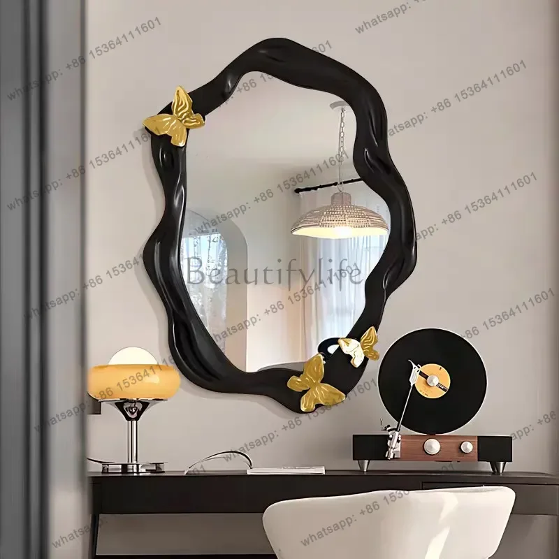 LD Vanity Twisted Wonderland Mirror Decoration Funky Light LED Nordic Aesthetic Mirror   Spiegel Wand Home Decorations