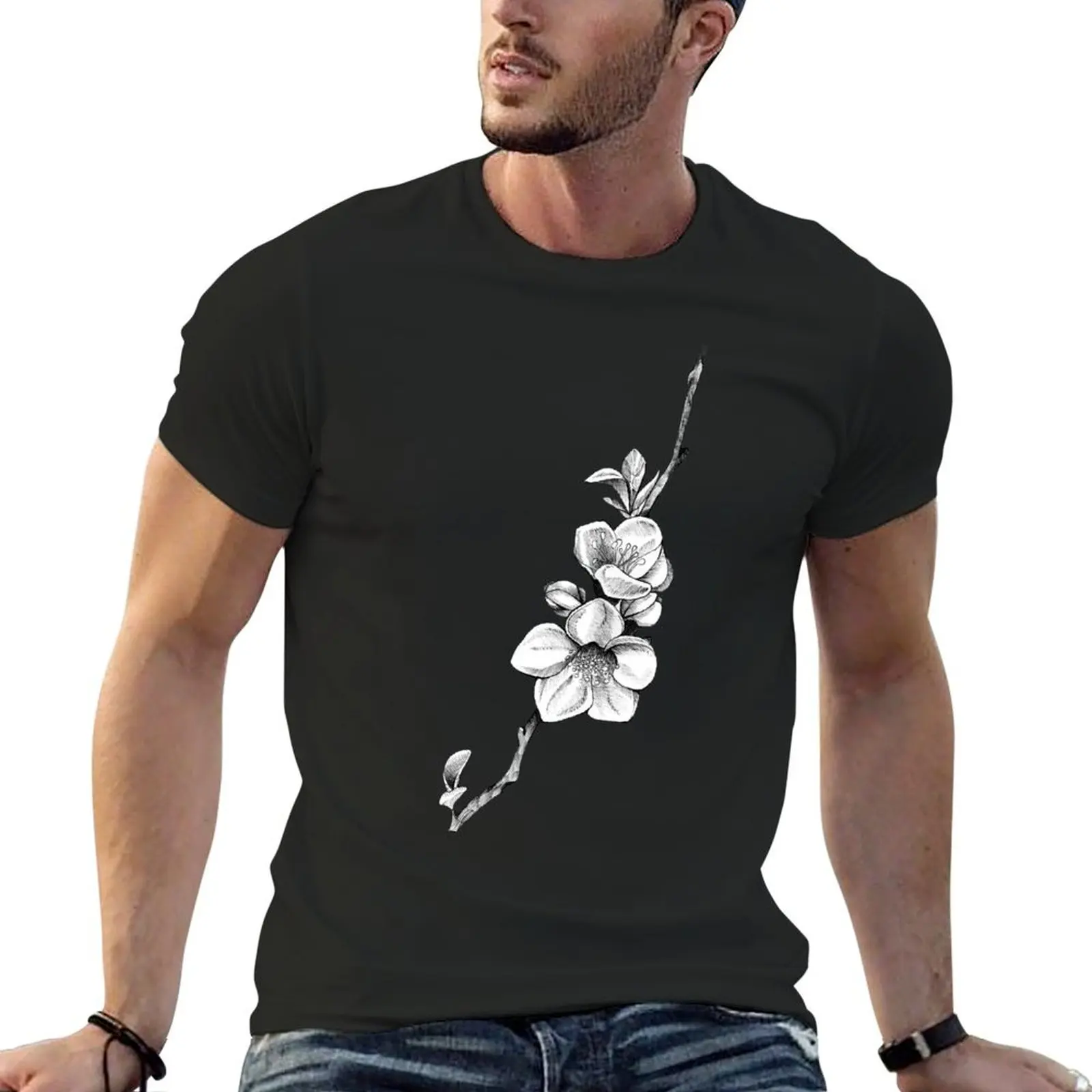 

Sakura Blossom - Inked Drawing T-Shirt designer shirts blacks black t-shirts for men