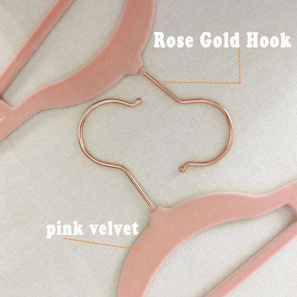 30 Pack Rose Gold Hangers - 16.5 Inch Non-Slip Space-Saving Hangers for Adults, Ideal for Coats, Sweaters, Dresses, Shirts, Suit