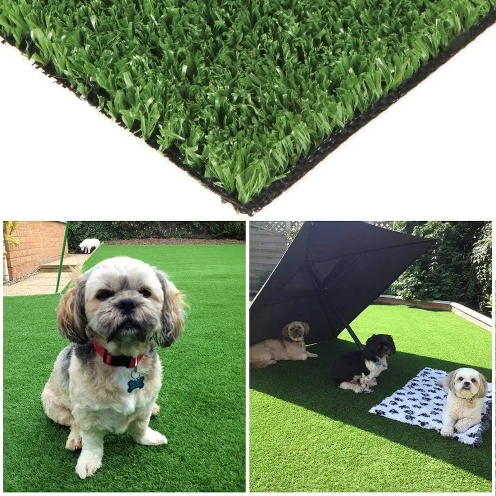 Turf 6Ft X 25Ft (150 Sq Ft) W/Drainage Holes & Rubber Backing Indoor/Outdoor Realistic Synthetic Fake Lawn Rug Mat Carpet For