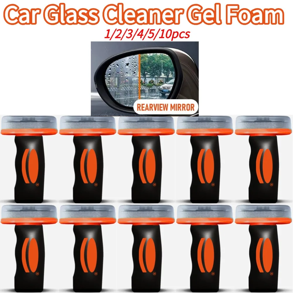 Car Glass Cleaner Gel Foam Anti-Fog Coating Windshield Watermark Remover Cleaning For Car Window Surfaces Cleaning Brush Foam