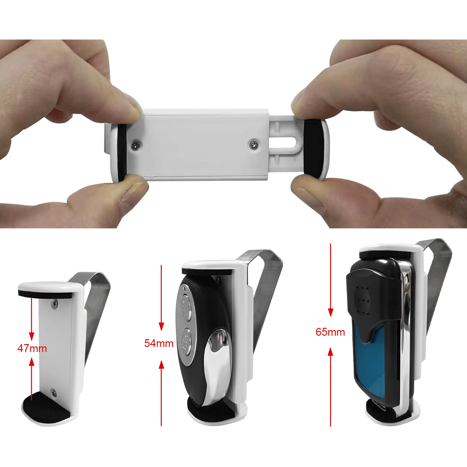 Clipe ajustável para viseira de sol de carro, porta de garagem, transmissor de controles remotos, chave de comando de controle de portão de garagem