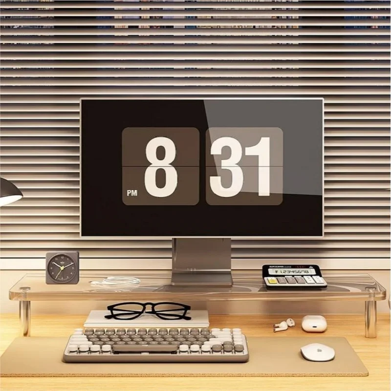 Transparent Acrylic Desktop Organizer Desktop Items Shelf Computer Monitor Heightening Shelf To Protect The Cervical Spine