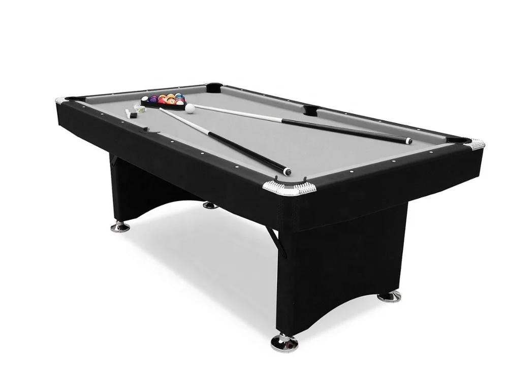 Black Velvet Cloth Foldable Snooker Pool Table With A Grade MDF Playfield And Iron Tube Legs Family Game Room Billiard Table