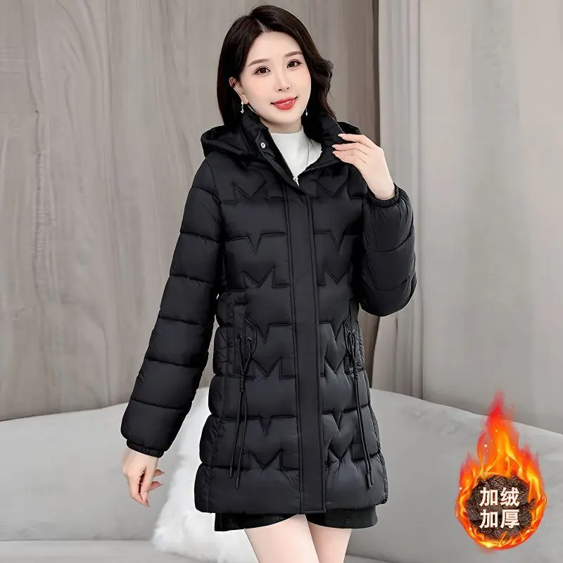 New Winter Hooded Jacket Women Korean Parkas Loose Down Cotton Coats Overcoat Female Casual Thick Warm Windproof Outerwear