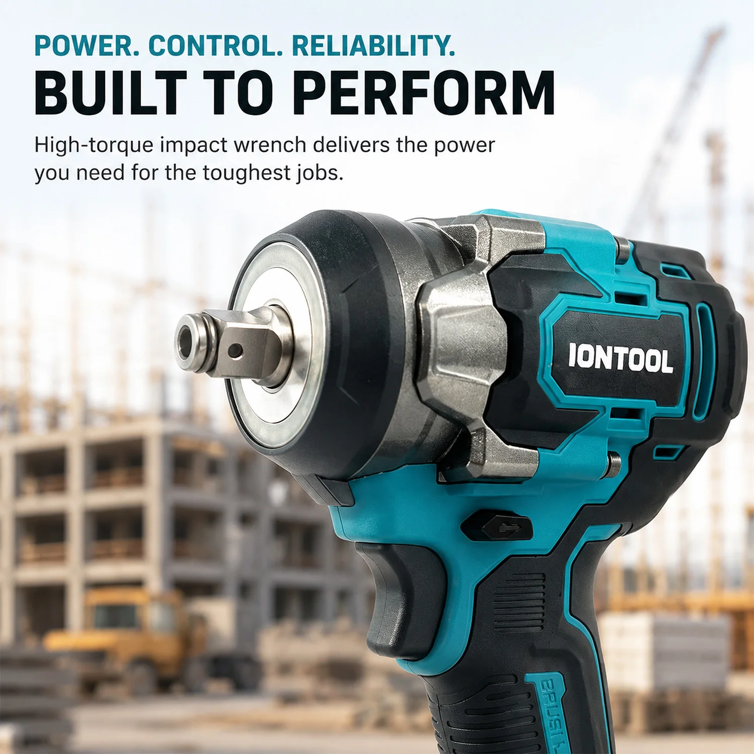 IONTOOL 2800RPM Impact Wrench 500N 1/2 Inch Cordless for Auto Tire Maintenance and Workshop Tire Service Tool Only