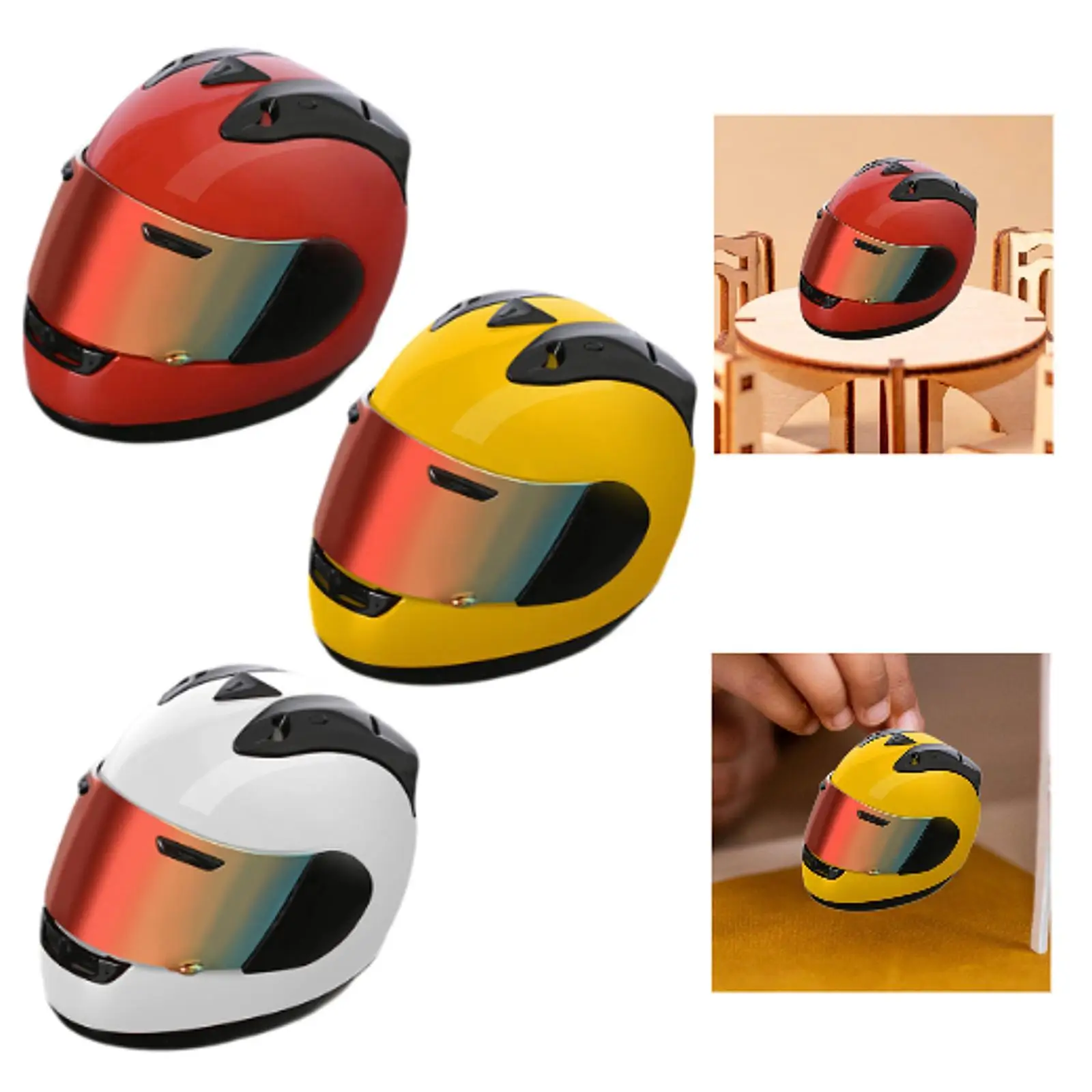 Miniaturowy kask do kasku dla figurek kolekcjonerskich w skali 1:6, eleganckie rekwizyty fotograficzne