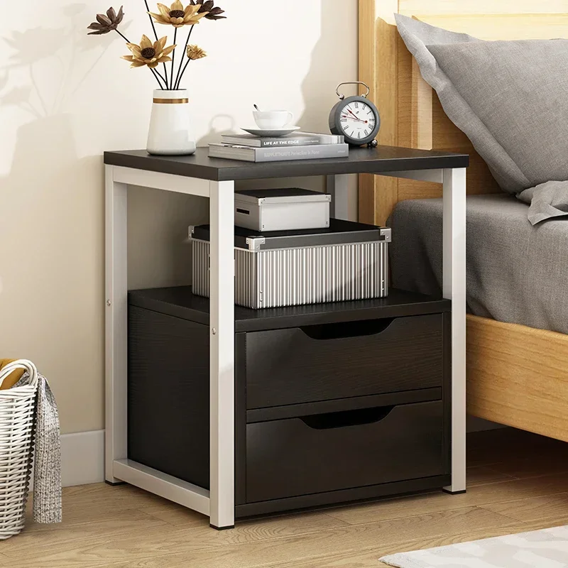 Bedside Table Modern Home Living Room Rack Sofa Side Simple Bedroom Bedside with Drawer Storage Small