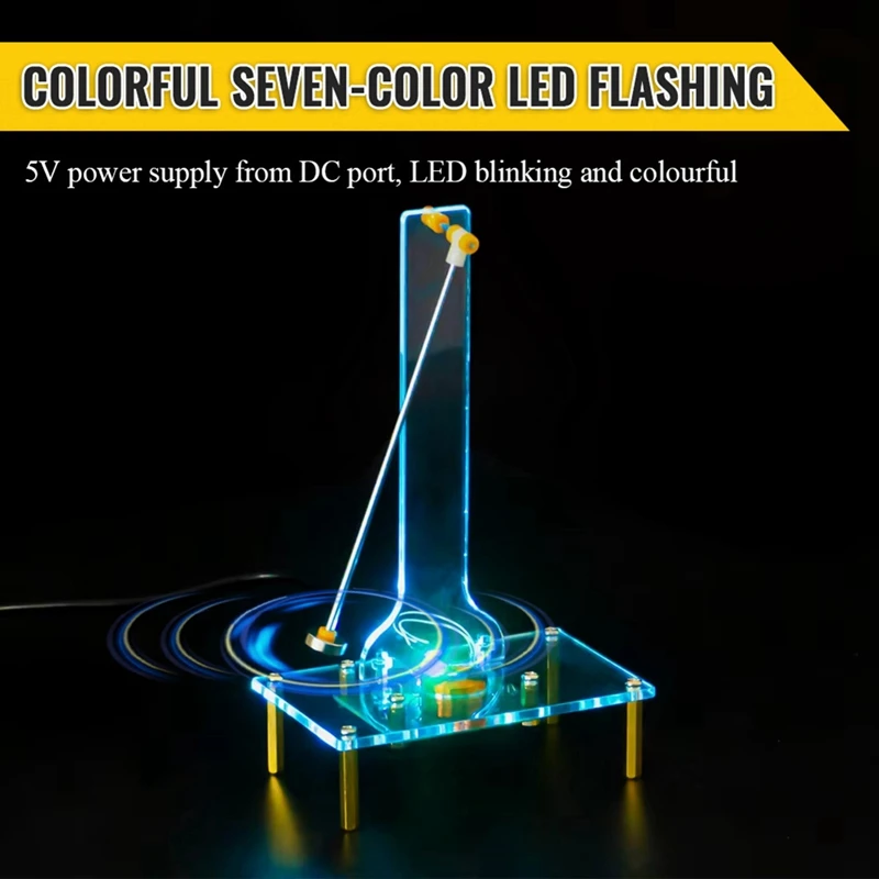 DIY Electromagnetic Swing Experimental Electronic Kit Supply With LED Flashing Sensing DIY Electronic Kit