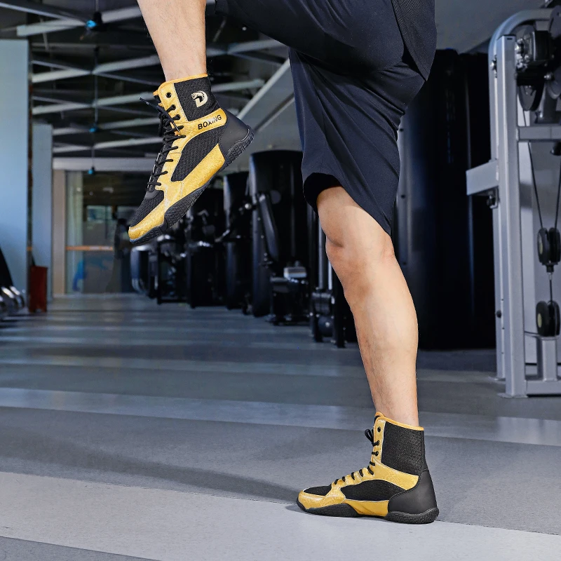 Professional Wrestling Shoes, Men's Fashionable Boxing Shoes, Indoor Training Squat Wrestling Shoes, Size 39-46