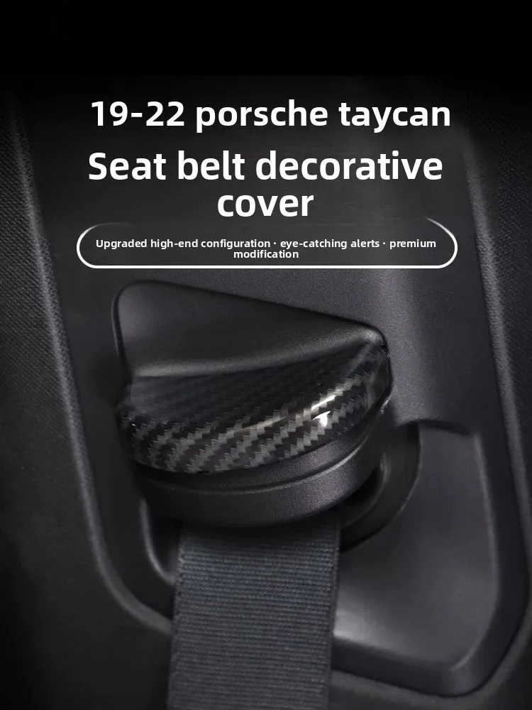 For 19-22 Porsche Taycan Front Seat Belt Cover Trim Glitter Interior Decoration Accessories