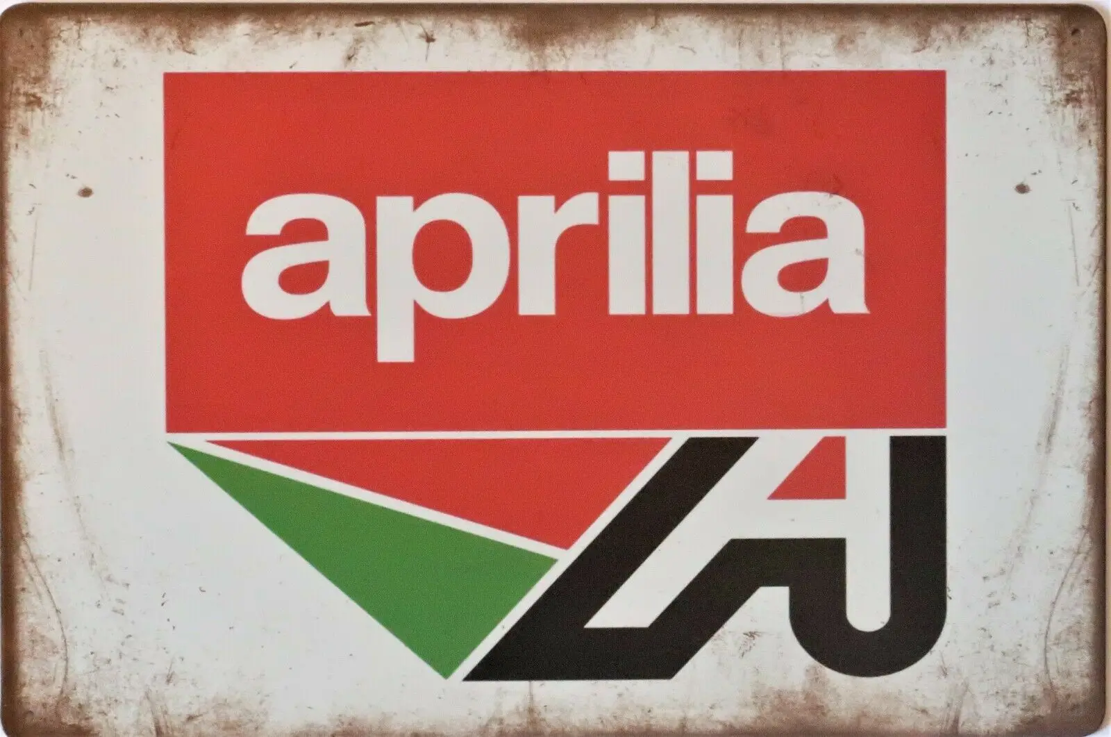 Aprilia Metal Sign Motorcycle Dealer Metal Garage Sign Wall Plaque Vintage Sign Man Cave Wall Decor