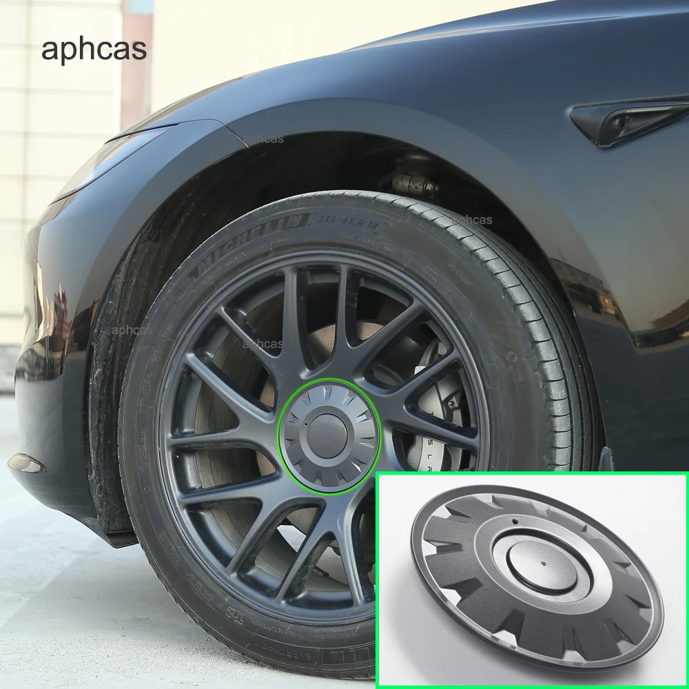 

For Tesla Model 3 Highland Wheel Hub Tire Center 4pcs ABS Wheel Center Caps Decorative Cover Modification Accessories