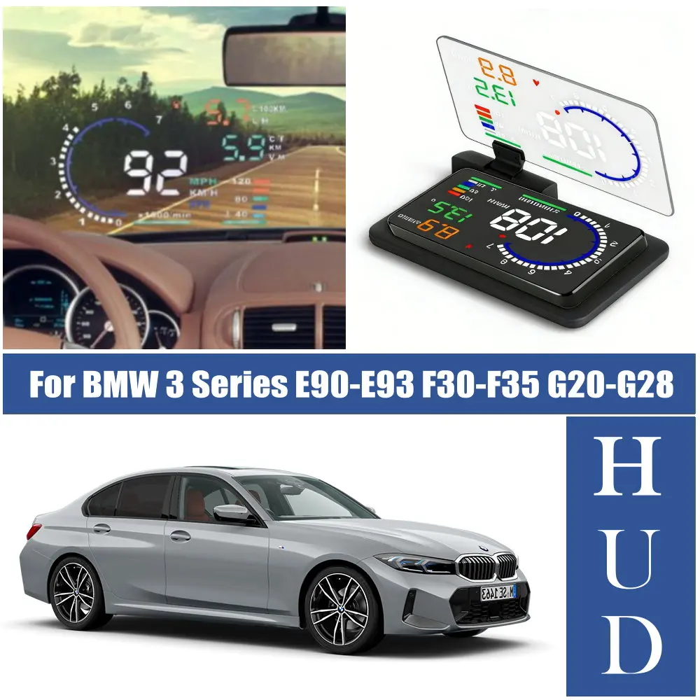 Car HUD Head Up Display LED Windshield Projection For BMW 3 Series E90 E91 E92 E93 F30 F31 F34 F35 G20 G21 G28 2004-2026